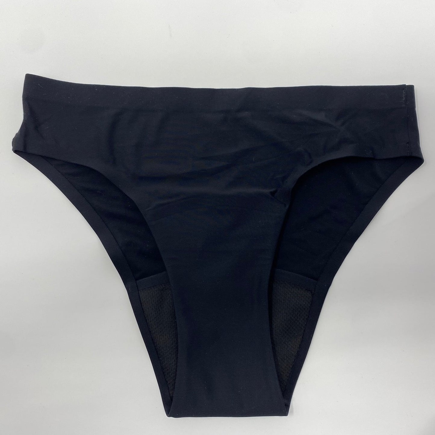 Black silky bikini-cut period underwear